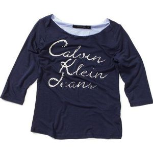 Calvin Klein Jeans Meisjes shirt met lange mouwen CGP05A JFS08, blauw (792), 176 cm