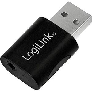 Logilink UA0299 USB-audio-adapter/geluidskaart met virtuele surround sound en TRRS-aansluiting, zwart