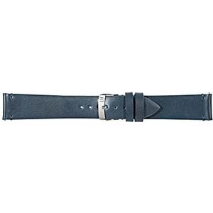 Morellato Uniseks horlogeband, Easy Click-collectie, mod. Eenvoudig, gemaakt van echt kalfsleer - A01X5188C23, Blauw, 18mm, Unisex Eenvoudig