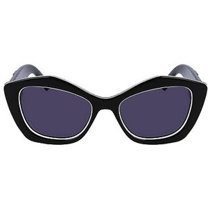 KARL LAGERFELD Dames KL6127S zonnebril, zwart/wit, eenheidsmaat, Zwart/Wit, one size