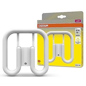 OSRAM DULUX LED SQUARE 16 EM, GR8, 7W, 720lm, 3000K, varm hvid lysfarve, LED-erstatning til konventionelle kompaktlysstofrør med 2-stift GR8 plug-in sokkel, ekstrem lang levetid, ingen opvarmningstid