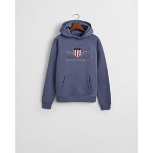 GANT Unisex kinderen Archive Shield Hoodie Hoodie, Marineblauw (Dusty Navy), 134-140