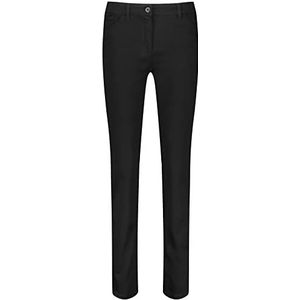 Gerry Weber 5-pocket jeans voor dames, straight fit, korte maat, nauwsluitend, 5-pocket, straight fit, met stretchcomfort, korte maat, Black Black Denim, 36 NL Kort