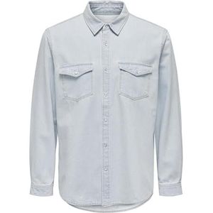 ONLY & SONS Regular Fit Denim Overhemd ONSBANE Light Blue Denim