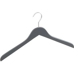 WENKO kapstokhanger Parijs in slanke vorm met brede, draaibare haak en antislip matte coating, ideaal voor de garderobe, 44 x 25 cm x 1,2 cm, grijs