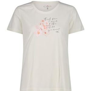 CMP T-shirt voor dames, gebroken wit-bitter, 34 NL