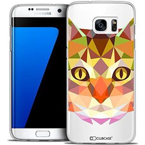 Beschermhoes voor Samsung Galaxy S7 Edge, ultradun, Polygon Animals Kat