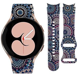 Vozehui Armband van 20 mm, compatibel met Galaxy Watch 6/5/4, 40 mm, 44 mm, siliconen marmerpatroon, bedrukte reservebandjes voor Samsung Galaxy Watch 6/4 40 mm 44 mm/Galaxy Watch5 Pro/Galaxy Watch 4