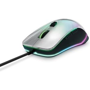 Gaming-muis met RGB-achtergrondverlichting, instelbare dpi, ergonomisch ontwerp en programmeerbare toetsen, ideaal voor gamers en gebruik op de pc.