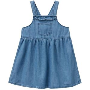 United Colors of Benetton Tuinbroek voor meisjes en meisjes, Blauw 901, 12 Maanden