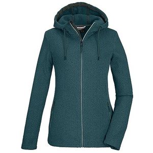 killtec Dames Gebreid fleecejack/jack met capuchon KOW 2 WMN JCKT, dark aquaverde 40, 39677-000