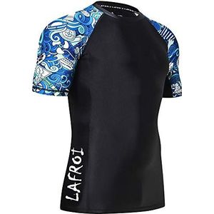 LAFROI Heren korte mouw UPF 50+ Baselayer Skins Compressie Rash Guard Fantasy Size MD