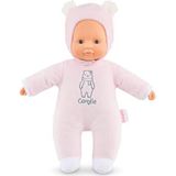 Corolle 9000100440 - Mon Doudou Sweetheart, roze beer, zacht lichaam pop met kap, naamlabel, vanille geur, 30cm, Geschikt voor kinderen vanaf 9 maanden.