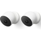 Google Nest Cam-2 Intelligente bewakingscamera voor binnen en buiten, 1080p, G3AL9, Snow, 2 stuks (1 stuks)