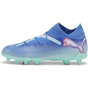 PUMA Unisex Kid's Future 7 Pro Fg/Ag Jr Voetbalschoen, Bluemazing PUMA Witte Elektrische Pepermunt, 4 UK