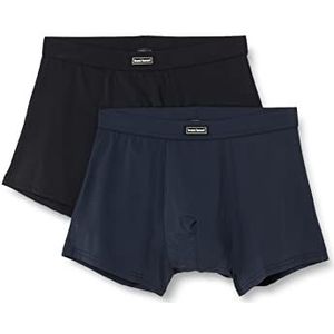 bruno banani Herenshort 2 stuks Micro Simply retroshorts, blauwgrijs // zwart, M (2 stuks), blauwgrijs/zwart, M