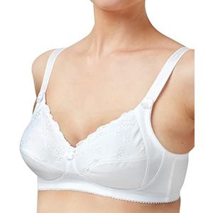 Marlon Womens Whitney geborduurde niet-bedrade alledaagse beha, Wit, 85C