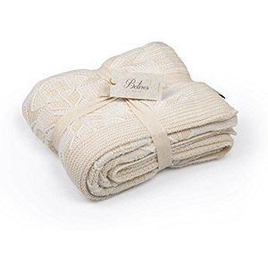 Homemania Softy deken voor bank, slaapkamer, woonkamer - naturel acryl 130 x 170