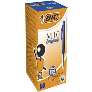 BIC M10 Balpen Clic - Blauw - Medium - Doos 50 stuks