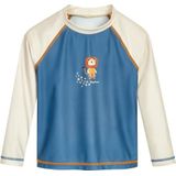 Badpak - Lange Mouwen - Blauw - Elastisch - UV-Bescherming UPF 50+