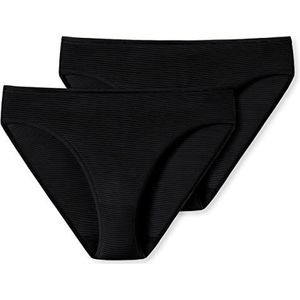 Schiesser Dames Modal Essentials 2PACK Tai Slip ondergoed, zwart, 36