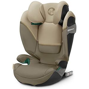 Cybex Gold Kinderzitje Solution S2 i-Fix, voor auto's met en zonder ISOFIX, 100 - 150 cm, van ca. 3 tot 12 jaar (15 - 50 kg), klassiek beige