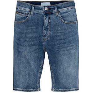 CASUAL FRIDAY CFRY Heren Jeans Korte Broek Denim Slim Fit 5-Pocket, Denim Clear Blue (200434), L