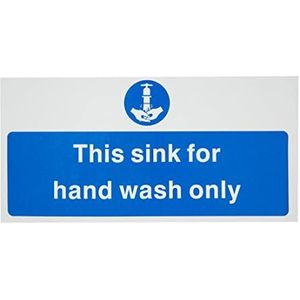 Hand Wash Alleen Teken Kennisgeving Plaque Poster Display Commerciële 230X90mm
