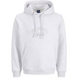 JACK & JONES Jorbleecker Branding Sweat Hood Bf, wit (bright white), L