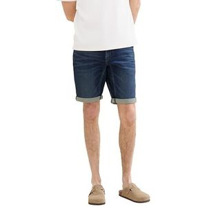 TOM TAILOR Heren bermuda jeans shorts, 10120 - Used Dark Stone Blue Denim, 31