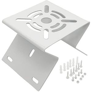 Medium Size Externe Hoek Wandmontage Ijzeren Plaat Verticale Beugel voor PTZ CCTV Bewakingscamera Metalen Houder Wit