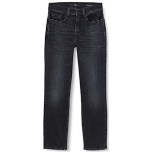 7 For All Mankind Relaxed Skinny Slim Illusion Jeans voor dames, zwart, 30W x 30L