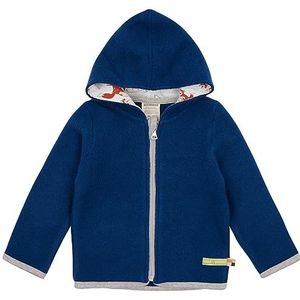 loud + proud Unisex baby wollen fleece, GOTS-gecertificeerd fleece jack, ultramarine, 74/80, ultra marine, 74/80 cm