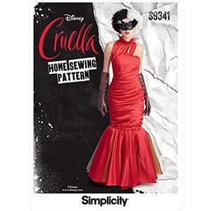 Simplicity SS9341R5 Misses Kostuum Extravagant Gevoerde Zeemeermin Stijl Kostuumjurk van Disney's Film Cruella
