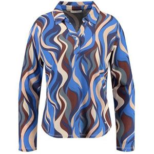 KEYLARGO Lush damesblouse met V-hals, blauw (1208), XS