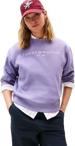 TOMMY HILFIGER - Sweatshirt - Wit - Losse Pasvorm