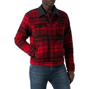 Wrangler Wool Trucker Jacket voor heren, lava rood, 3XL