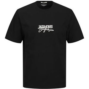 JACK & JONES Joralmeria Branding Tee Ss Crew Neck voor heren, zwart, XS
