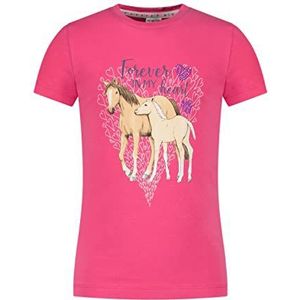 SALT AND PEPPER Meisjesmeisjes S/S Horse Print Stones T-shirt, Paradise roze, normaal, Paradise Pink, 92/98 cm