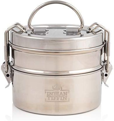 2 Tier Indian-Tiffin roestvrij staal Medium Tiffin Lunch Box