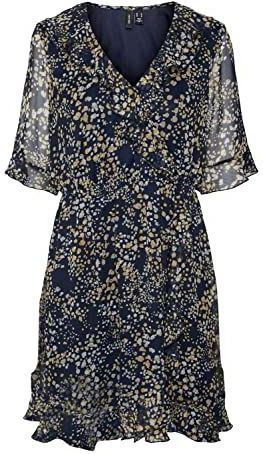 VERO MODA VMDORA - Jurk - Navy Blazer - Gerecycled Polyester