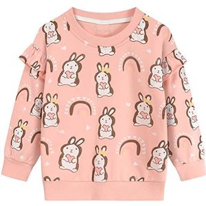 Little Hand Sweatshirt voor meisjes, 2 konijntjes, 122 cm