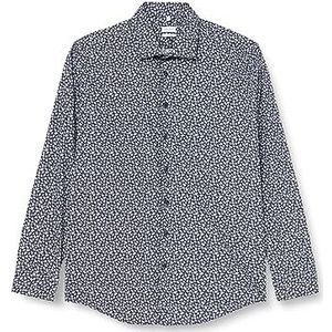 Seidensticker Slim Fit shirt met lange mouwen voor heren, Donkerblauw, 36 NL