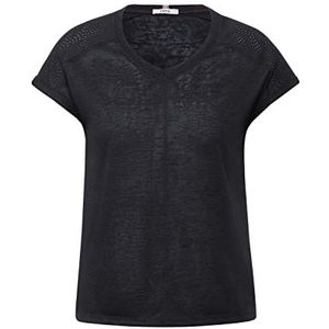 Cecil Dames B317967 kanten shirt, Carbon Grey, M