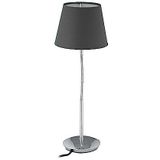 Relaxdays tafellamp met kap - hoge schemerlamp - vensterbanklamp - nachtkastje - woonkamer - zwart