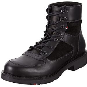 Tommy Hilfiger Heren RWB Hilfiger Warm Mix Lace Boot Mode, Zwart, 45 EU