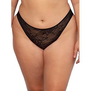 Smart & Sexy Dames Mesh High Leg Panty 2 Pack Ondergoed, Zwarte Tint Lila Iris (Gladde Kant), XXXL