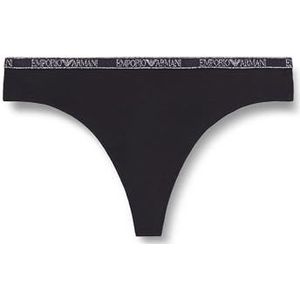 EMPORIO ARMANI Dames Essential Studs 2-Pack String Slipje, Zwart, XS, Zwart, XS