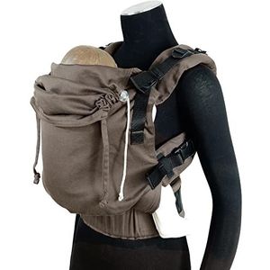 Didymos DidyFix Babydrager, volledige buckle draaghulp in Mokka, voor pasgeborenen vanaf de geboorte van 50-86 cm, ergonomische zithouding, buikdrager, heupdrager en rugdrager