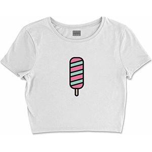 Bona Basics, Digitaal bedrukt, basic T-shirt voor dames,%100 katoen, wit, casual, damestops, maat: XL, Wit, XL